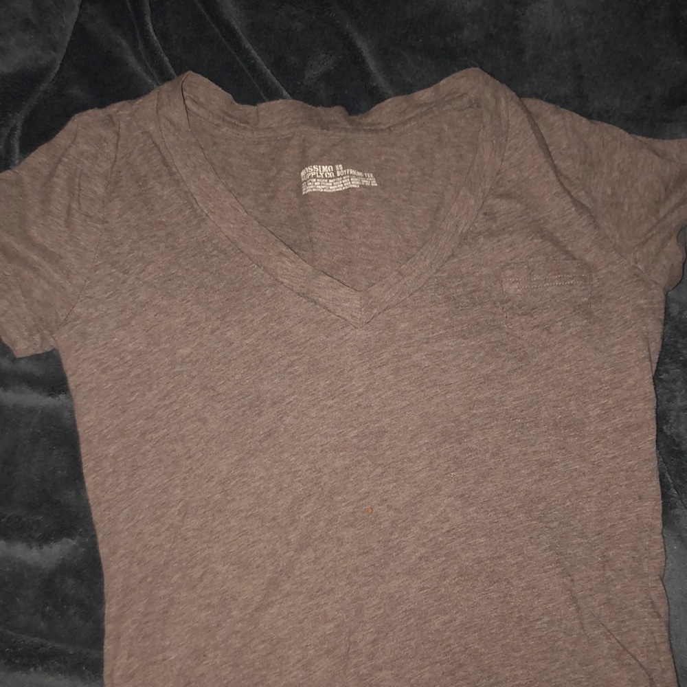 Brown cotton t shirt